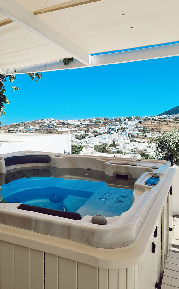 Panoramic view from the jacuzzi at Petali Village Hotel