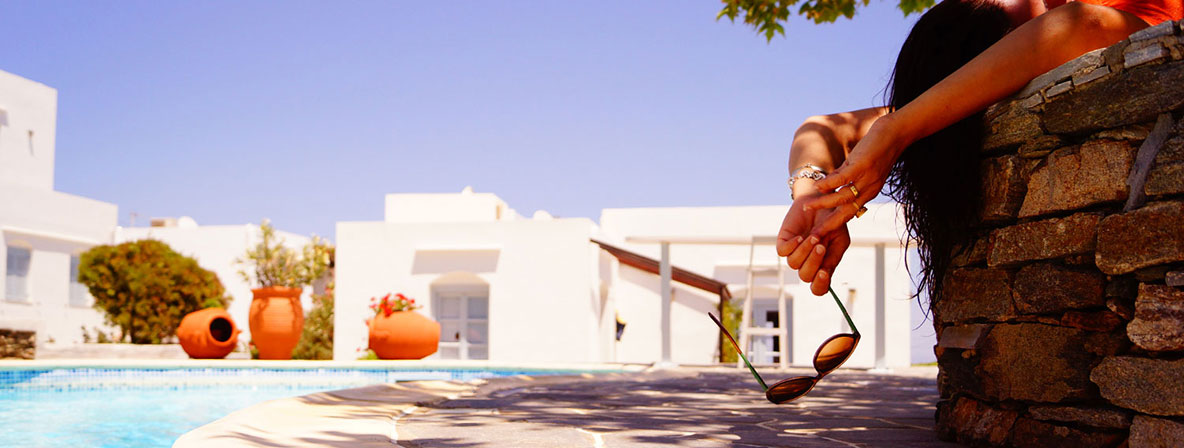 Relaxing by the pool at Petali Village Hotel
