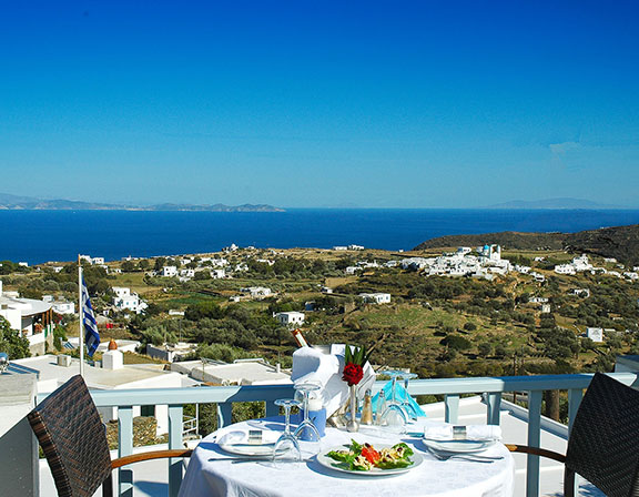 Sea view from Petali Village Hotel in Sifnos